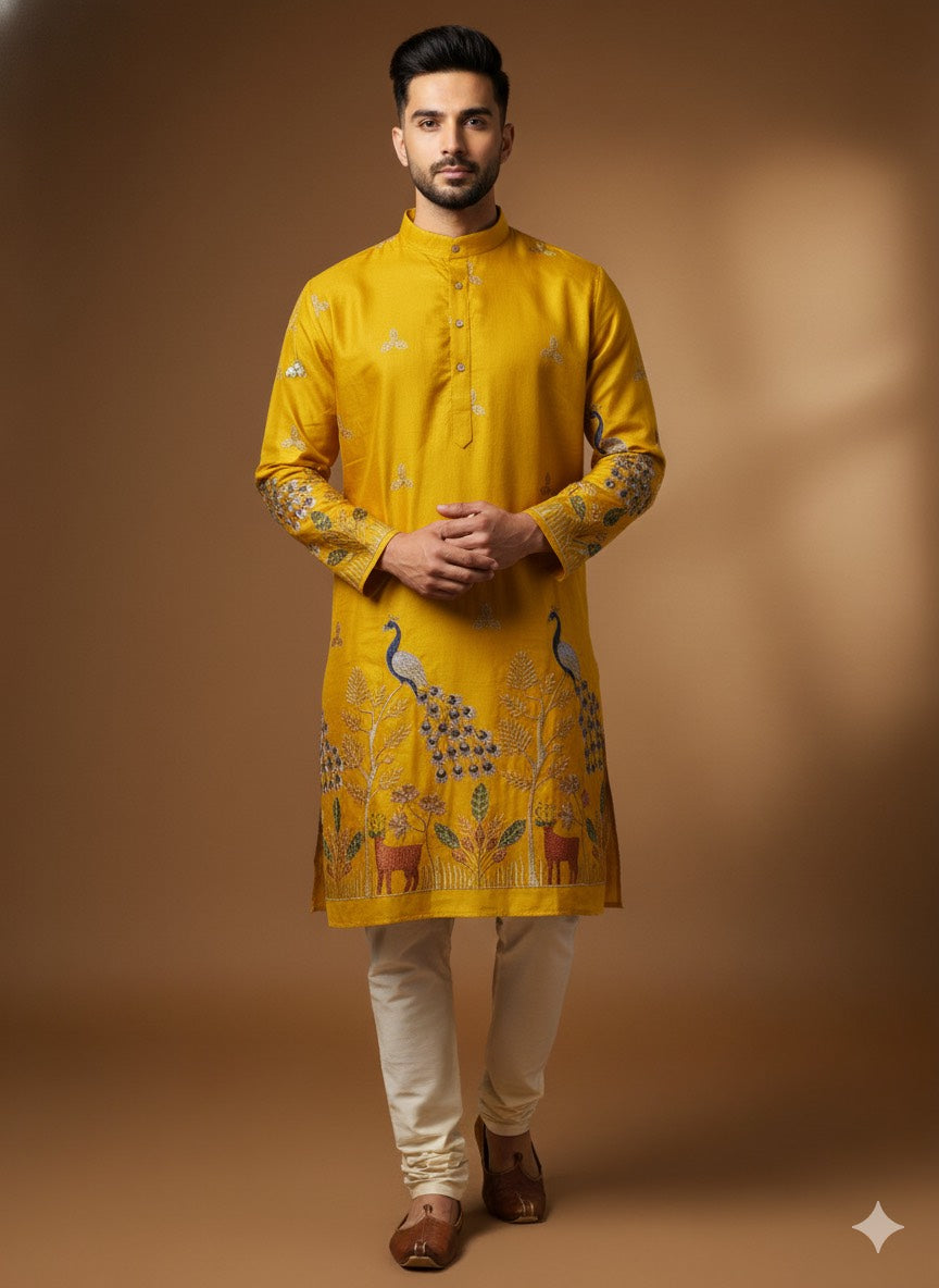 PEACKOCK EMBROIDERY KURTA'S