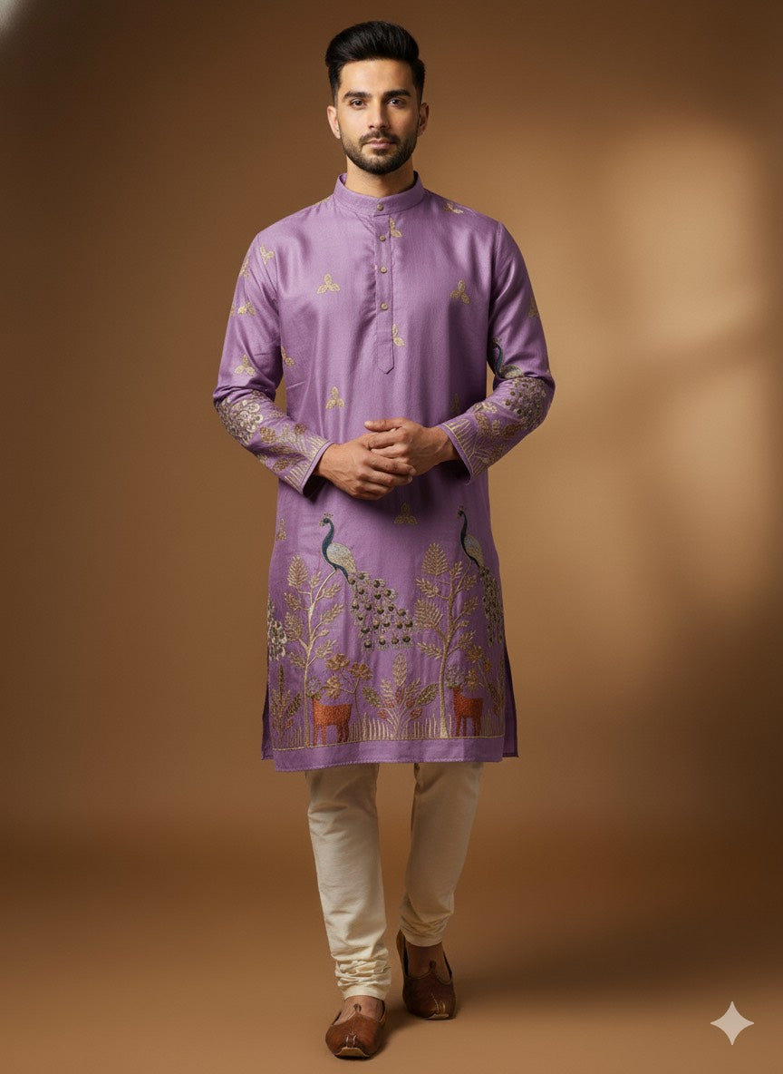 PEACKOCK EMBROIDERY KURTA'S