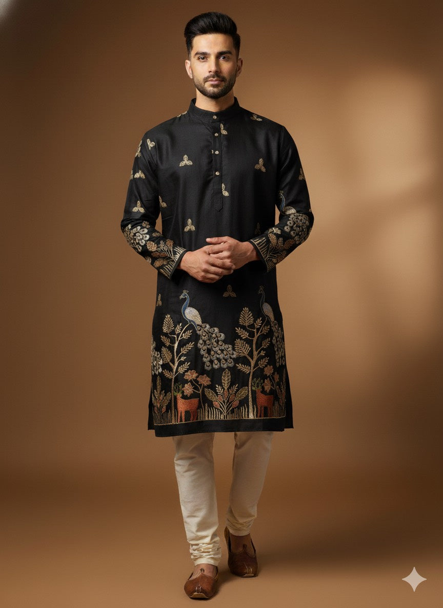 PEACKOCK EMBROIDERY KURTA'S