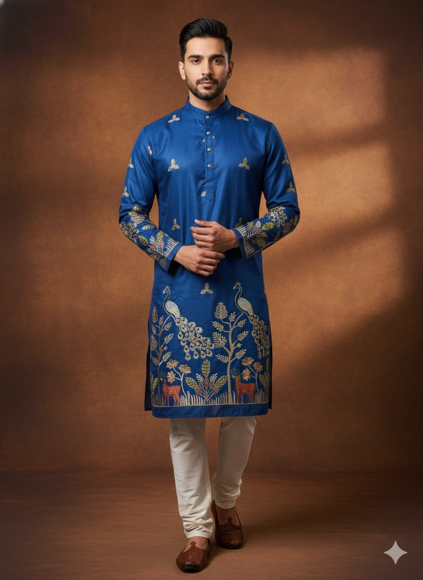 PEACKOCK EMBROIDERY KURTA'S