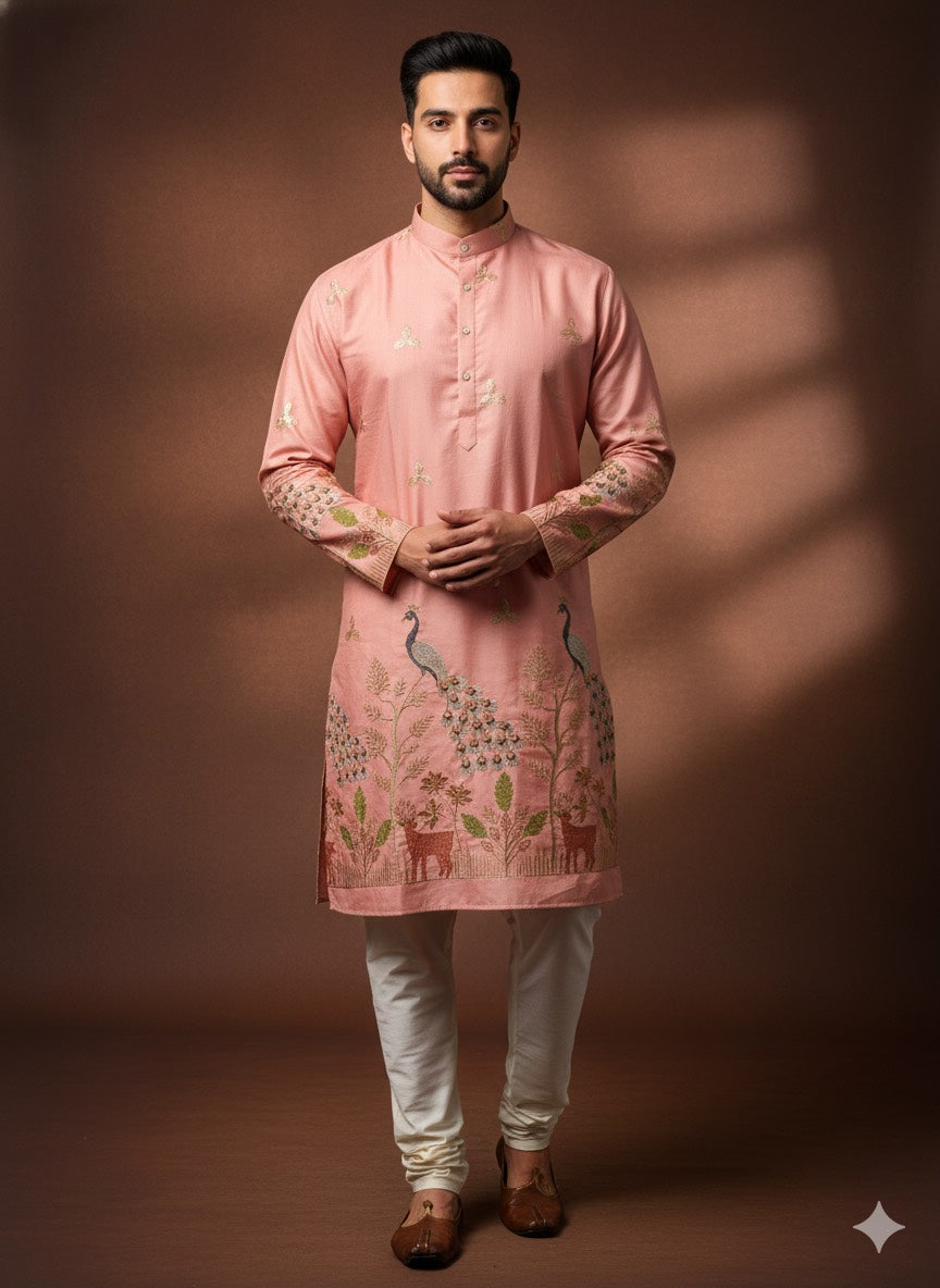 PEACKOCK EMBROIDERY KURTA'S